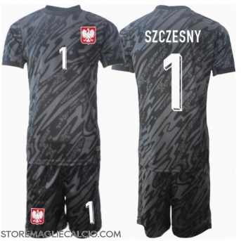 Polonia Wojciech Szczesny #1 Portiere Maglia Gara Trasferta Repliche Europei 2024 Bambino